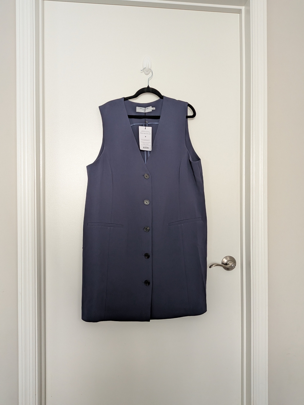 NWT MM LAFLEUR -  Blanca Vest Dress - Everyday Crepe In Oxford  - Sz 16